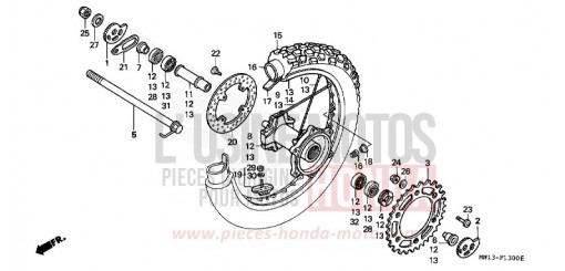 REAR WHEEL XR600RT de 1996